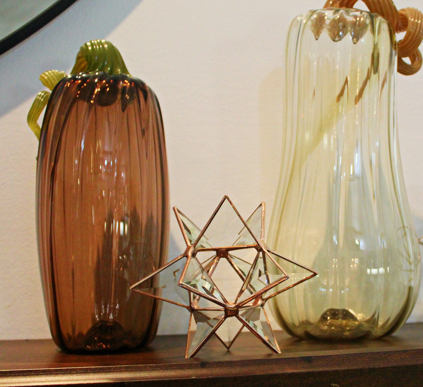Glass Star table centerpiece decoration. Wedding home & holiday decor. Moravian Stars.